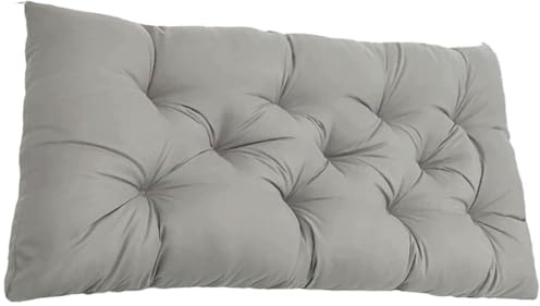 SWJ-swjssb Bankauflage Sitzkissen Gartenkissen Bankkissen 90x50/100x50/110x50/120x50cm, Dicke 8cm,Sitzauflagen Loungekissen Sitzpolster Auflage Für Bänke/Gartenbank Stuhlkissen(Hellgrau,90x50cmx8cm)