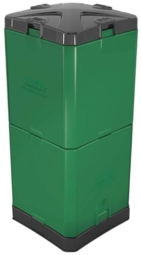Aerobin 200L Composteur Thermique – Compost Mûr en 3 Mois – Composteur sans Odeur pour Déchets de Cuisine et de Jardin – Système de Compostage Écologique d’Extérieur omposter (Brunswick Green)