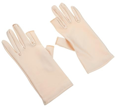 Zerodeko Thin UV Protection Gloves for Women Breathable Manicure Hand Covers Elastic Half-Finger Sun Shield for Driving and Nail Art and Comfortable Skin Care Accessory
