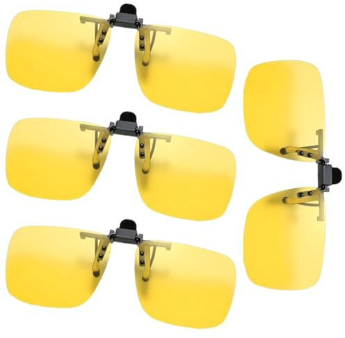 MmotZsb Nachtsichtbrille, Nachtbrille Zum Autofahren, Nachtfahrbrille Damen Und Herren, Gelbe Brille Für Nachtfahrten, Autofahrerbrille Für Brillenträger, 18 X 9,5 X 7,5 Cm