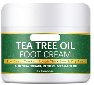 Crema per i piedi all'albero del tè, crema trattante per i piedi, pelle morta, peeling esfoliante, esfoliazione idratante, crema riparatrice per la cura dei piedi, per talloni secchi e screpolati,1pc