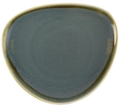 Olympia Kiln Triangular Side Plate Ocean 165mm (6 Pack) - Porcelain Dinnerware Set, Microwave, Dishwasher Safe GP341