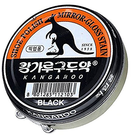 (Black Color) Kangaroo Shoe Boots Dyes Polishes Mirror-Gloss Stain Shine Wax for Professional