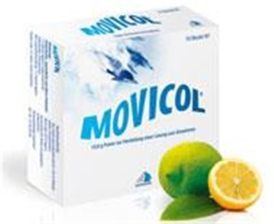 Movicol® Sobres dosificadores; Limón/Limón, 20 sobres, para el estreñimiento en adultos y niños a partir de 12 años, laxante, hidratado, ablanda las heces y estimula así el movimiento intestinal