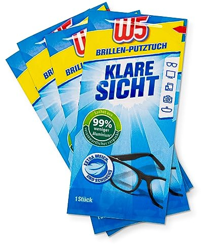 W5 Brillenputztücher für Brillengläser, Fotolinsen, Visiere und Handys