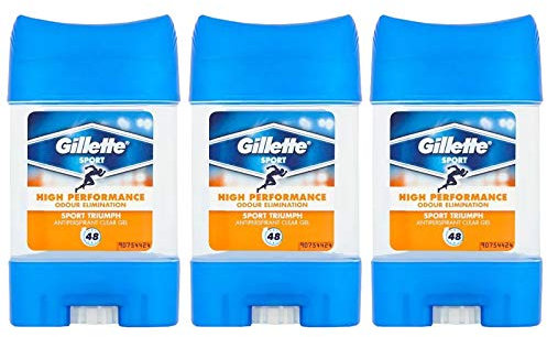 GILLETTE SPORT TRIUMPH Lot de 3 bâtons de gel anti-transpirants Transparent 70 ml