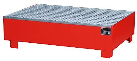 STIER Auffangwanne Premium rot für 2x200l Fässer 1200x800x360mm