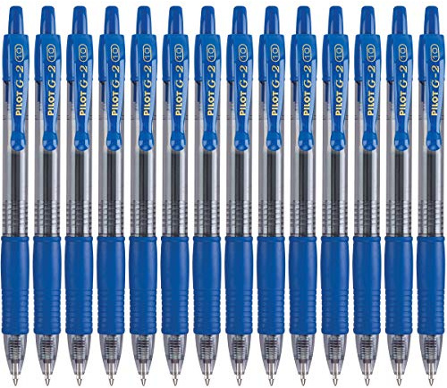 PILOT G2 Premium nachfüllbare & einziehbare Gelschreiber, große Spitze, blaue Tinte, 14 Stück (15397)