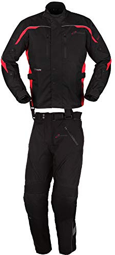 Motowear Motorradkombi P2 Textil - Wasserdicht, Atmungsaktiv, Schwarz, Unisex, One Size