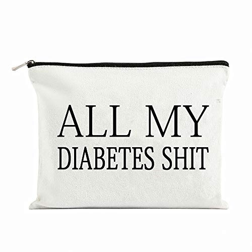 Charmoly All My Diabetes rolig diabetiker resväska personlig gåva för diabetiker nödsituationer för mormor morfar mamma pappa syster bror födelsedag