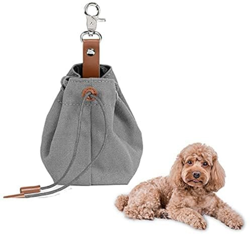 DAWRIS Leckerli-Beutel für Hunde, Hunde Futterbeutel,Schrumpftaschen Design mit Clip Schnalle, Futtertasche leckerli Beutel für Hundetraining und Ausbildung