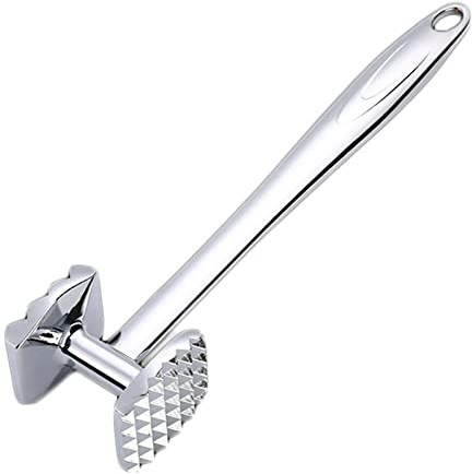 Meat Tenderizer Hammer, Double Side, Heavy Duty Stainless Steel Meat Pounder,Mallet Tool for Steak, Chicken, Pork,Dishwasher Safe