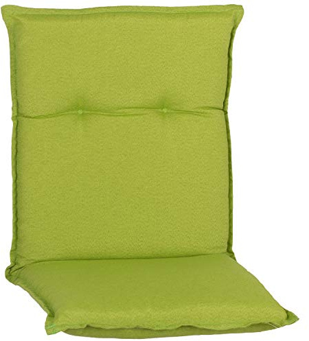 NYVI Niedriglehner Auflagen Piemont 4er Set - 98x46x8 cm Apfelgrün - Extra Starker 8cm Sitzpolster - Gartenmöbel Auflagen mit Halteband & Bindebändern