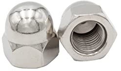 mucHome Hutmutter hohe Form A2 V2A rostfreier Edelstahl nach DIN 1587 Sechskant-Hutmutter (10, M8)