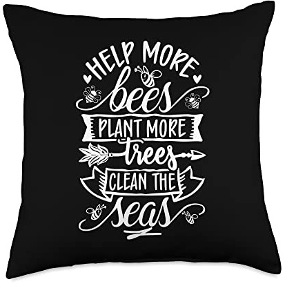 Funny Bee Themed Gift Beekeeper Clothing Gifts Art Men Women Beekeeping Honeybee Beehive Lover Throw Pillow, 18x18, Multicolor