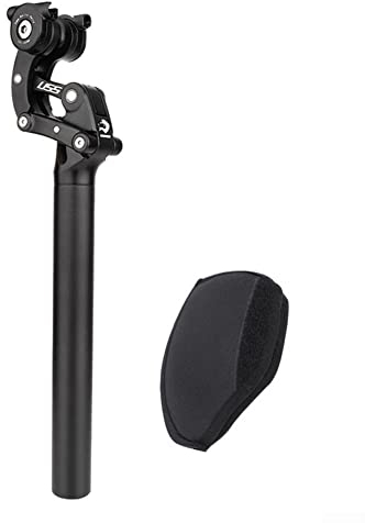 RANRAO Aluminium Fahrrad-Sattelstütze, Federsattelstütze, Stoßdämpfer, für E-Bike, Trekking -27,2 mm, Schwarz, bis 110 kg, Mountainbike