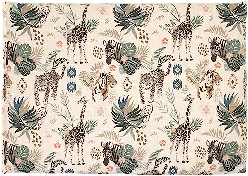 GIRAFFENLAND Traubenkernkissen 30 x 20 cm, Bio Stoff Wilde Tiere - Als Wärmekissen & Kältekissen - Körnerkissen für Mikrowelle und Backofen - 30x20cm, 700g