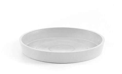 ECOPOTS Sottovaso rotondo 20 bianco puro – Ø 18 x H. 2,5 cm