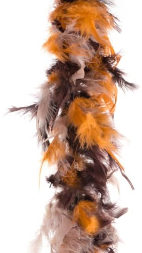 PARTY DISCOUNT NEU Federboa Braun-Mix, ca. 180cm lang