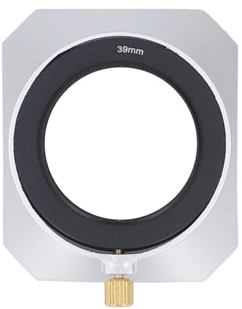 Paraluce Quadrato, Paraluce da 39 Mm, Obiettivo Quadrato, Accessorio per Videocamera Digitale, Filtro per Obiettivo DV e Videocamera Digitale, Argento (39 Mm)