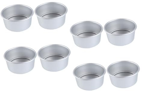 CIYODO Molde Para Pastel Redondo 4 Pulgadas Aleación De Aluminio Anodizado Fondo Desmontable Para Hornear Doméstico y Profesional Juego 8 Piezas