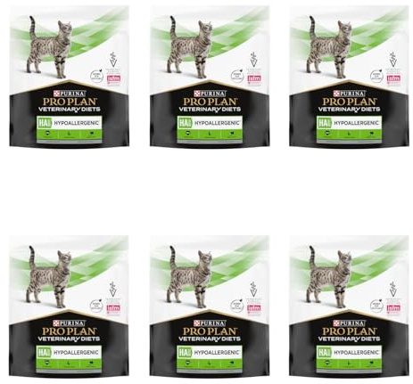 PURINA PRO PLAN Veterinary Diets HA Hypoallergenic | 6 x 325 g | Diät-Alleinfuttermittel für Kitten und ausgewachsene Katzen | Zur Minderung von Nährstoffintoleranzen