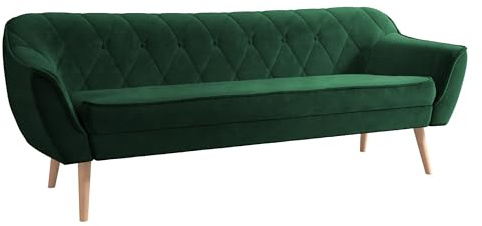 Mirjan24 Dreisitzer Sofa Skysin 3, Couch, Sofa, Polstersofa, Füße aus Holz, Sofagarnitur, Wohnlandschaft, Couchgarnitur, Polstermöbel, Modern Couch (Kronos 14)
