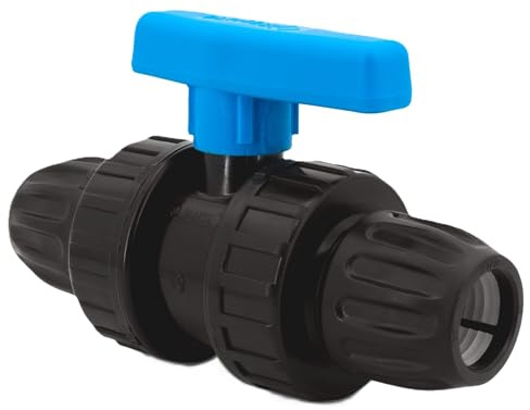H2O-Flex® PP Fitting Kugelhahn, 20mm Klemmverbinder für PE Rohr, DVGW | PP Fitting-Set mit Trinkwasserzulassung und allen Varianten, Bogen, T-Stück, Abspeerhahn, Wandwinkel, Kupplung, PE-Rohr