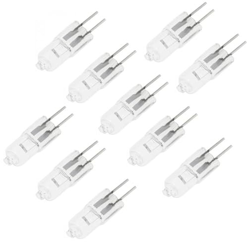 WOLTHID Bombilla halógena G4 24V 20W 10W Blanco cálido 2700K Base de dos pines transparente 35W T3 Bombilla halógena tipo JC de bajo voltaje G4 10PCS 20W