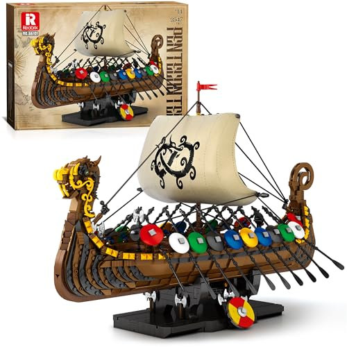 WANCHENG Piratenschiff Modell, 2547 Teile, Segelschiff Bausteine Bausatz, MOC Klemmbausteine, für Großes Geschenk und Sammlungen