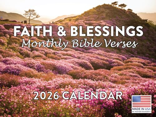 Big Bible Quote Calendar 2026 Monthly Wall Calender 12 Month Religious Gifts For Women | American Made In The USA