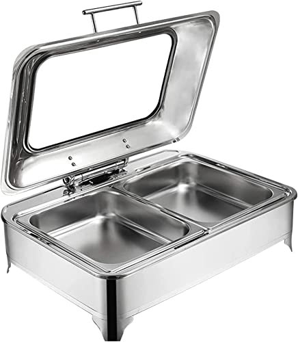 JKJZSALJ Scaldavivande,Chafing Dish 9L Acciaio Inox Chafing Dish Set Scaldavivande Buffet,Set Scaldavivande per Catering,Buffet E Feste