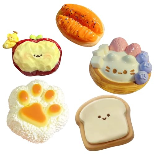 HTTDSLF 5 Pezzi Mochi Squishy Giocattoli da Schiacciare, Squeeze Toys Squishy Giocattoli, Stress Relief Squeeze, Antistress Giocattolo per Bambini e Adulti, Regalo di Natale, Festa Compleanno