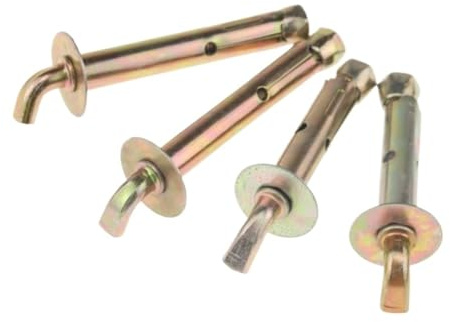 Anclaje de gancho resistente, tornillo de expansión de perno de pared, gancho de anclaje de acero al carbono, calentador de agua, placa de punto de anclaje de junta de hormigón M10 x 100 / 120 mm 1