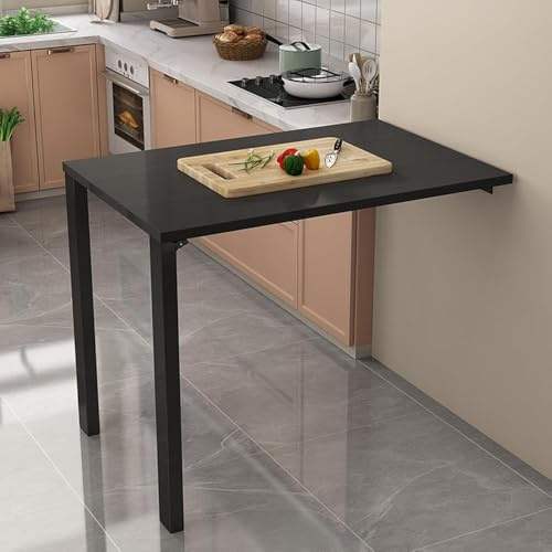 Scrivania compatta da parete per piccoli spazi, tavolo da pranzo pieghevole e postazione di lavoro a scomparsa, tavolo da parete in legno, scrivania da cucina salvaspazio (dimensioni: 75 x 40 cm