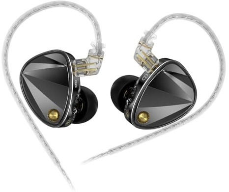 Watreketal Détachement 2 Pins Gold Pladeds Wireds Elecphones Curvées TunedS Bass Boosters pour La De Studio Et La Création Musique Écouteurs Moniteur Studio avec des Améliorations Basse