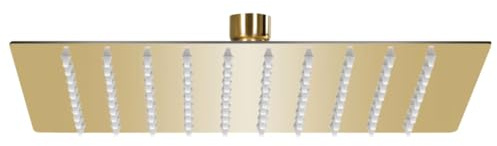Tête de Douche Pluie, Pommeau de Douche pluie Acier inoxydable 20x20 cm Carrée Doré
