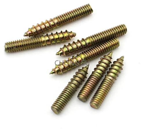 Stehbolzen, Doppelkopf-Blechschrauben, M4, M5, verzinkt, Innensechskant, 16–40 mm, 10–20 Stk