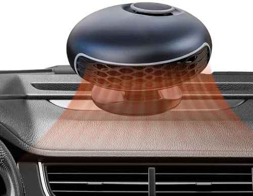 Calentadores de coche portátiles para vehículos,Calentador de coche - Descongelador de parabrisas plegable 2 en 1 | Ventilador calefactor de automóvil de calentamiento rápido, 12V, giratorio de 360°,