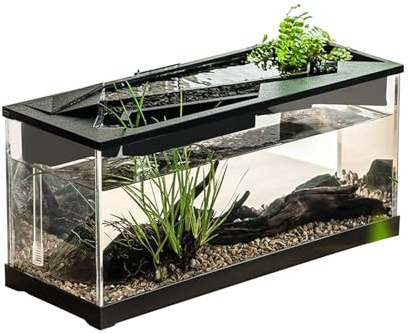 acquario – Nano pesce in vetro da 1320 g, serbatoio nano autopulente, peso 1320 g + di ciclo, costruzione ABS alimentata tramite USB, per studio domestico e piccoli pesci