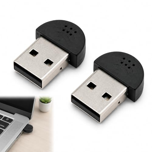 TFZZZDP 2 microfoni USB 2.0, mini microfono da scrivania con riduzione del rumore, microfono per computer plug and play, per PC, laptop, Mac, registrazione vocale a 360° per streaming, riunioni