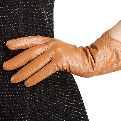 Nappaglo Damen Lederhandschuhe Winter Touchscreen Lammfell Elegant Echtleder Warm Handschuhe Outdoor