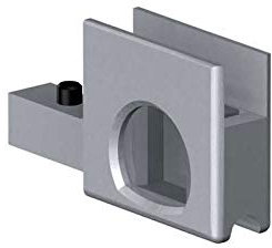 Gâche embout secura - Décor : Chromé mat - Largeur : 32,5 mm - Matériau : Zamac - VITRIS