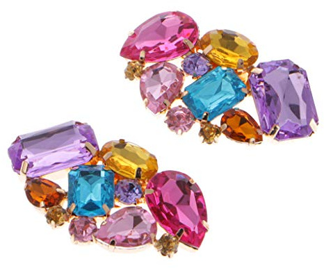 FATTERYU Clips de color para zapatos de moda triángulo de cristal de boda accesorios de decoración
