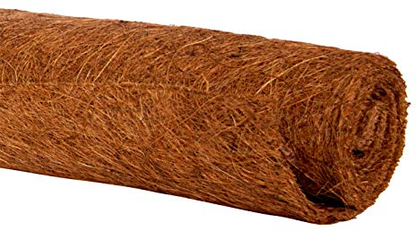 Esschert Design Kokos Einlage Rolle 1x1 m - aus natürlicher Kokosfaser, ideal für Pflanzgefäße, Blumenampeln & Gartenprojekte, zuschneidbar, Gute Drainage, Maße: L 100 x T 100 x H 0,4 cm