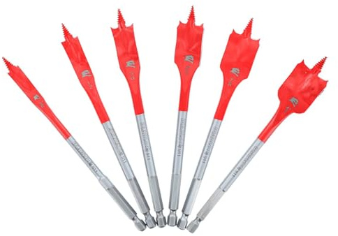 Diablo 6 Piece Set Spade Bit for Wood - for Hole Drilling Solutions for Fast, Clean Wood - DSP2920-S6