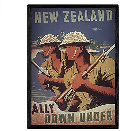 Nacnic Vintage Poster Kriegs-Plakat - Neuseeland. Blätter für Interieur mit klassischen und antiken Werbebildern zu dekorieren. Gemälde Retro-Dekor. A3