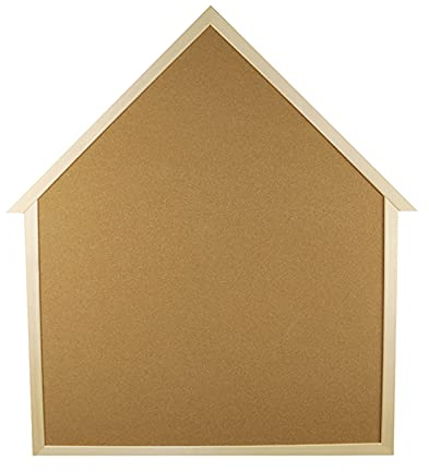 RENRUIRUI Cork Bulletin Board Haus Geformt Dekorative Pinnwand Message Board Vision Board, Für Home Office Kindergarten School Wohnheim(Size:60X90CM)