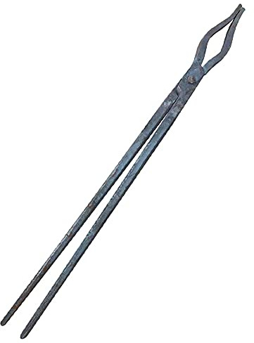 Tenaza de forja Pinzas de herrero Pinzas planas Pinzas de herrero de nariz redonda Tenaza de forja de 40-100cm para Anvil Ingeniero Herrero Forja,50cm