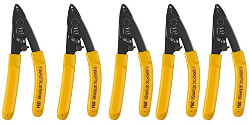 YIZAN 5 STÜCKE CFS-3 Drei-Port Optisch Glasfaser Abisolierzange/Zange/Kabel Abisolierzange FTTH Werkzeuge Miller Glasfaser Abisolierung Zange, Gelb